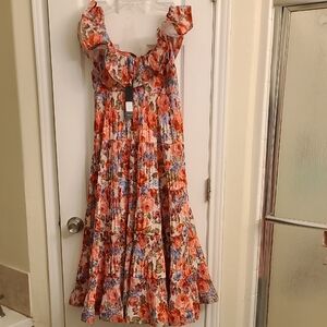 Beulah Pink and Orange Floral Dress